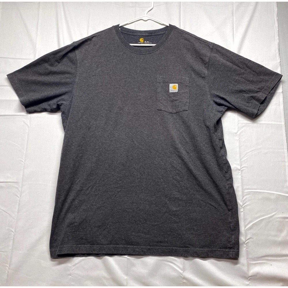 Carhartt Pocket T Shirt Mens XL Gray Original Fit Crew Neck Short Sleeve Summer